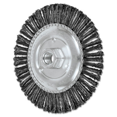 Advance Brush COMBITWIST® Stringer Wheel, 6 in D x 3/16 in W, Carbon Steel Wire, 56 Knots, 82694