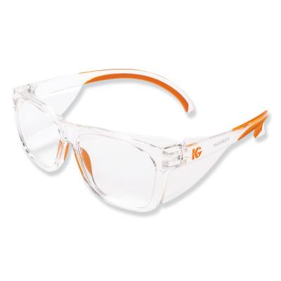 Kimberly-Clark Professional KLEENGUARD™ MAVERICK™ Safety Glasses, Clear Anti-Fog/Scratch Lens, Clear/Orange, 49301