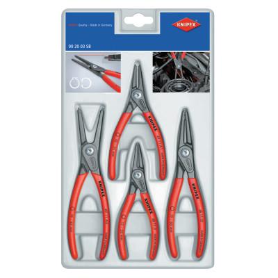 Knipex SB Precision Circlip Snap Ring Pliers Sets, Straight Tips, 4 Piece, 00-2003SB