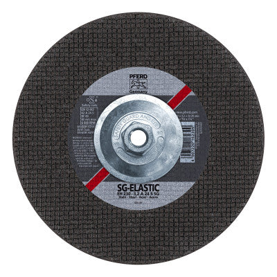 Pferd Depressed Center Cut-Off Wheel, 9 in Dia, 1/8 in Thick, 46 Grit, Alum Oxide, 63113