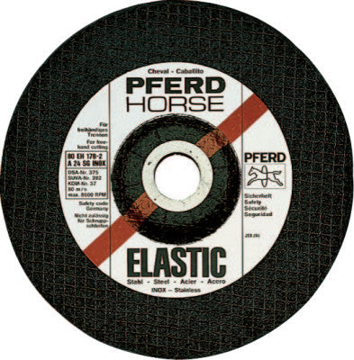 Pferd Portable Cut-Off Wheel, 14 in Dia, 1/8 in Thick, 24 Grit Alum. Oxide, 64402