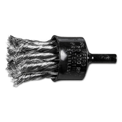 Advance Brush Coated Cup Knot End Brushes, Stainless Steel, 20,000 rpm, 1" x 0.01", 83183
