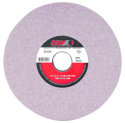 CGW Abrasives Tool & Cutter Wheels, Ceramic, Type 1, 8 X 1/2, 1 1/4" Arbor, 60, J, 34215
