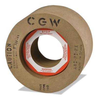 CGW Abrasives Rubber Feed Regulating Wheels, 12 X 6, 5" Arbor, 80, R, 35290