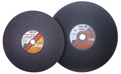 CGW Abrasives Cut-Off Wheel, Chop Saws, 14 in Dia, 3/32 in Thick, 36 Grit Alum. Oxide, 35685