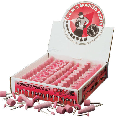 CGW Abrasives Vitrified Mounted Points, W-236, 1 1/2 X 1/2, 36067