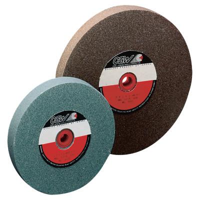 CGW Abrasives Bench Wheels, Green Silicon Carbide, Single, Type 1, 10 X 1, 1 1/4" Arbor, 60, I, 38519