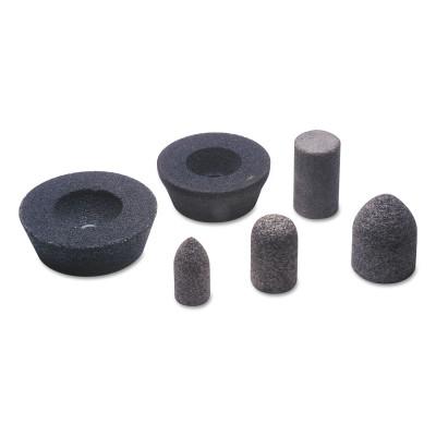 CGW Abrasives Resin Cones and Plugs, Type 18, 2 in Dia, 3 in Thick, 24 Grit, Aluminum Oxide, 49035