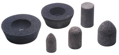 CGW Abrasives Resin Cones and Plugs, Type 16, 3 in Dia, 3 in Thick, 24 Grit, Aluminum Oxide, 49023