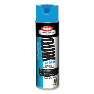 Krylon® Industrial Quik-Mark™ Water-Based Fluorescent Inverted Marking Paint, 17 oz, Caution Blue, A03620004