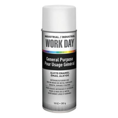 Krylon® Industrial Industrial Work Day™ Enamel Paints, 16 oz Aerosol Can, Gloss White, A04401007