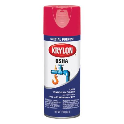 Krylon® Industrial OSHA Paints, 12 oz Aerosol Can, Safety Red, K02116777