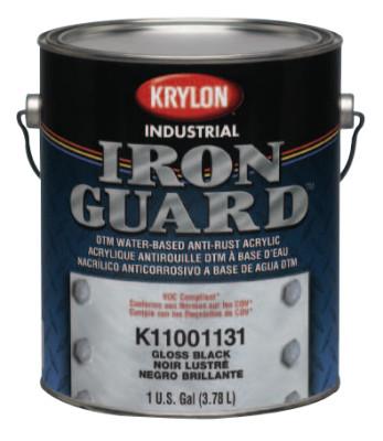 Krylon® Industrial Iron Guard Direct-To-Metal Acrylic Enamels, 1 Gallon Can, Flat Black, K11001201