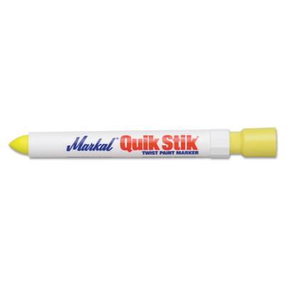 Markal® Quik Stik Markers, 11/16 in dia, 6 in, Fluorescent Yellow, 61041