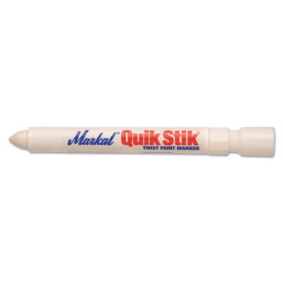 Markal® Quik Stik® Marker, 11/16 in diameter, 6 in, White, 61051