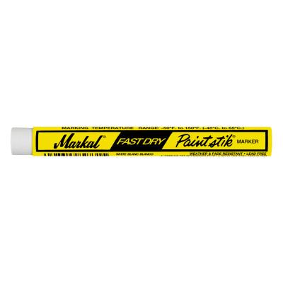 Markal® Paintstik Fast Dry Markers, 3/8 in X 4 3/4 in, White, 82730