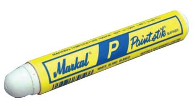 Markal® Paintstik® P Marker, 11/16 in X 4-3/4 in, White, 83420