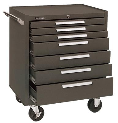 Kennedy Industrial Series Roller Cabinet, 27 x 18 x 35, 7 Drawers, Brown , w/Slide, 277XB