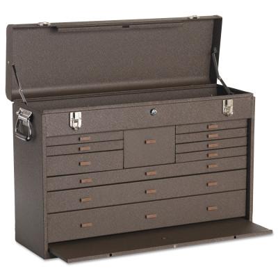 Kennedy 26 in Machinists' Top Chest, 26-3/4 in W x 8-1/2 in D x 18 in H, 3,000 in³, Brown Wrinkle, 11-Drawers, 52611B