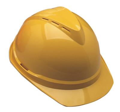 MSA V-Gard 500 Protective Caps, 4 Point Fas-Trac, Yellow, 10034020