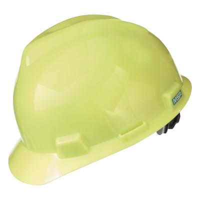 MSA V-Gard Protective Caps, Fas-Trac Ratchet, Cap, Hi-Viz Yellow Green, 10061512