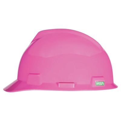 MSA V-GardÂ® Protective Cap, Fas-TracÂ® III, Size 6-1/2 to 8, Hot Pink, 10155230