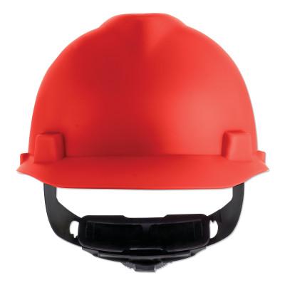 MSA V-GardÂ® Cap-Style Hard Hat with Fas-TracÂ® III Suspension, Matte, Red, 10203086