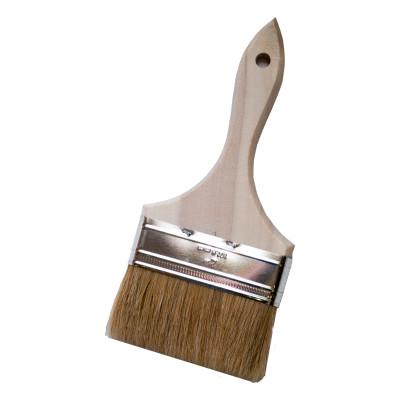 Magnolia Brush Low Cost Paint or Chip Brush, Single Thickness, 4 in wide, 100% White Bristles, Wood Handle, Chip Brush, 236-S