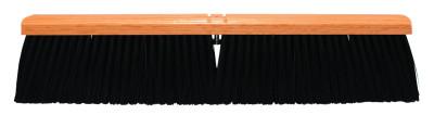 Magnolia Brush No. 24A Line Garage Brushes, 24 in Hardwood Block, 4 in Trim L, Stiff Black Poly, 2424-A