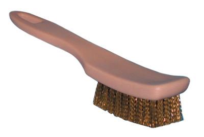 Magnolia Brush White Sidewall Brushes, 6 3/4 in Polypropylene Block, 5/8 in Trim L, Brass, 66-B