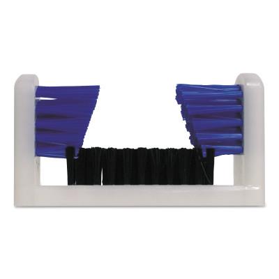 Magnolia Brush Shoe Brushes, 9 in Plastic Block, Black & Blue Polypropylene, SB-1000