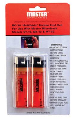Master Appliance Refillable Butane Fuel Cells, for MT-11 Microtorches, RC-31