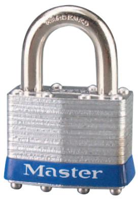 Master Lock No. 1 Laminated Steel Pin Tumbler Padlocks, 5/16" Dia, 15/16" L X 3/4" W, 1UP