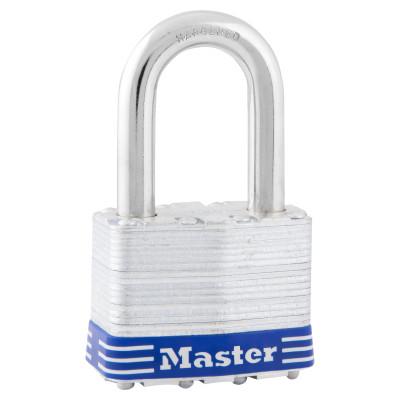 Master Lock® Wide Laminated Steel Pin Tumbler Padlocks, 3/8 L x 1 1/2 D x 1/16 in W, White, 5DLF