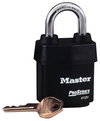Master Lock Weather Tough Padlocks, 3/8 in Diam., 1 3/8 in L X 7/8 in W, 6125