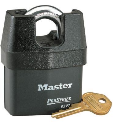 Master Lock® Pro Series High Security Padlocks-Solid Iron Shroud, 7/16" Dia, 3/4" L X 7/8" W, 6327