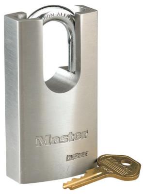 Master Lock Pro Series High Security Padlocks-Solid Steel, 5/16"Dia,1 3/16" X 29/32", Shroud, 7045