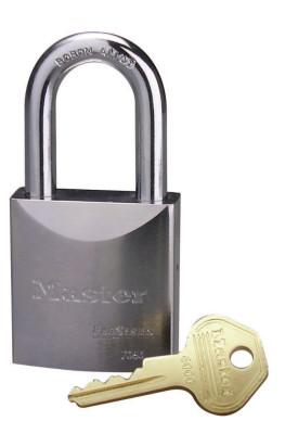 Master Lock Pro Series High Security Padlocks-Solid Steel, 3/8" Dia, 1 1/2"LX29/32"W, Silver, 7050