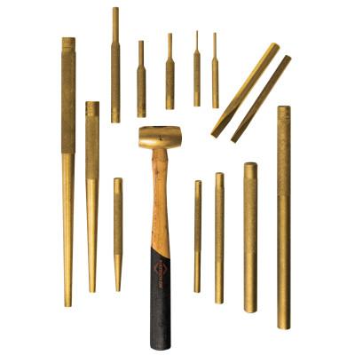 Mayhew™ 15 Piece Brass Assortment Kit, English, includes Brass Hammer, 61369