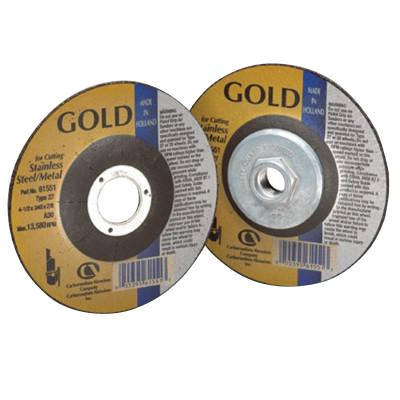 Carborundum Gold Aluminum Oxide, 4-1/2 in Diameter, 1/4 in Thick, 5/8 in Arbor, 24 Grit, 05539502843