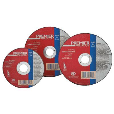 Carborundum Premiere Red Small Cut-Off Wheel, 3 in Dia, 3/16 in Thick, 3/8" Arbor, 36 Grit, 05539504270