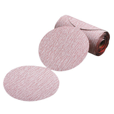 Carborundum Premier Red Aluminum Oxide Dri-Lube Paper Discs, 5 in Dia., P1200 Grit, Tabbed, 05539520292