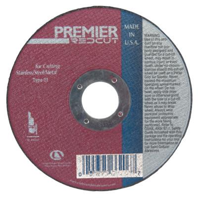 Carborundum Cut-Off Wheel, 5 in Dia, 1/8 in Thick, 7/8 in Arbor, Zirconia/Alum. Oxide, 05539566207