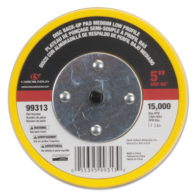Carborundum LOW PROFILE-MEDIUM 5" GRIP-ON BACK-UP PAD 15000, 05539599313