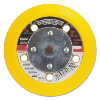 Carborundum Tapered-Med 5"x5 hole Grip-on Back-up Pad 15000, 05539599322
