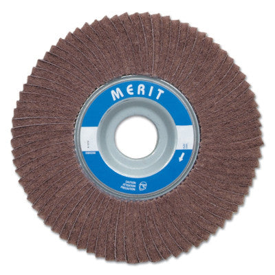 Merit Abrasives Interleaf Flap Wheels with Arbor Hole Mount, 1 in, 120 Grit, 6,000 rpm, 08834126006