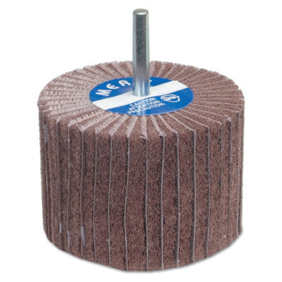 Merit Abrasives Interleaf Flap Wheels with Mounted Steel Shanks, 3 in x 2 in, 180 Grit, 08834144461