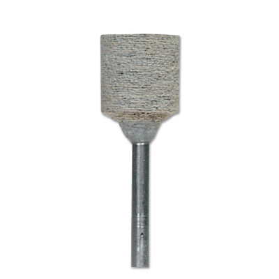 Saint-Gobain Cotton Fiber Mounted Points, 1/2 in Dia, 1/2 in Thick, 80 Grit Aluminum Oxide, 61463622649