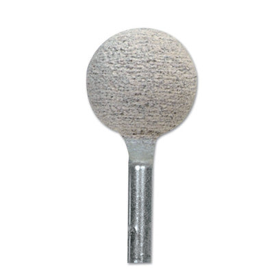 Saint-Gobain Cotton Fiber Mounted Points, 1/2 in Dia, 80 Grit Aluminum Oxide, 61463622657