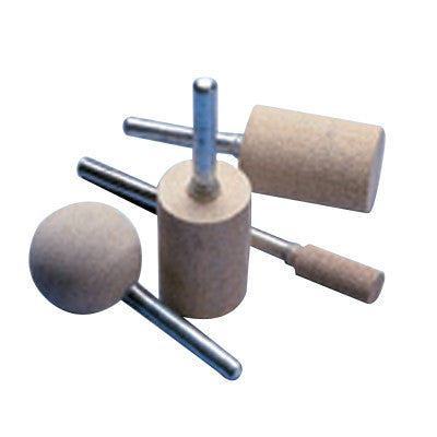 Saint-Gobain Cotton Fiber Mounted Points, 7/8 in Dia, 2 in Thick, 80 Grit Aluminum Oxide, 61463622664